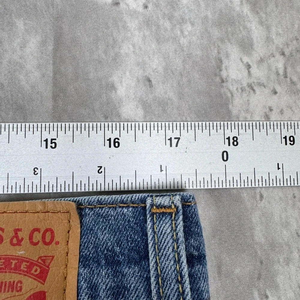 Levis 505 Jeans Mens 34x30 Blue Denim Zipper Straight‎ Dark Wash Western